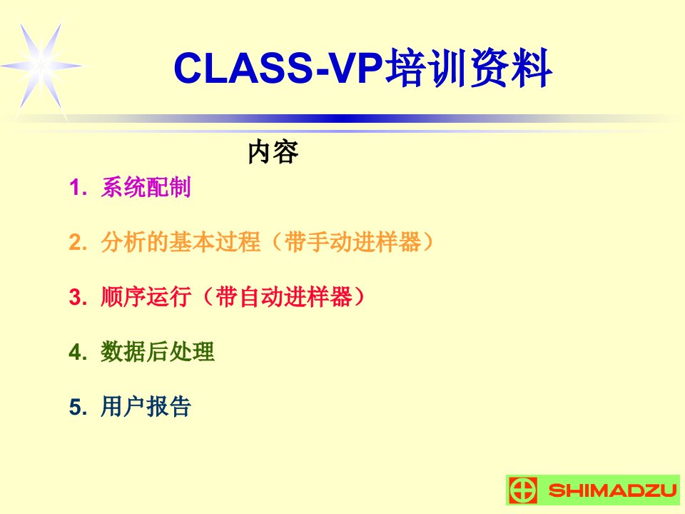 CLASS-VP工作站教程-岛津软件教程