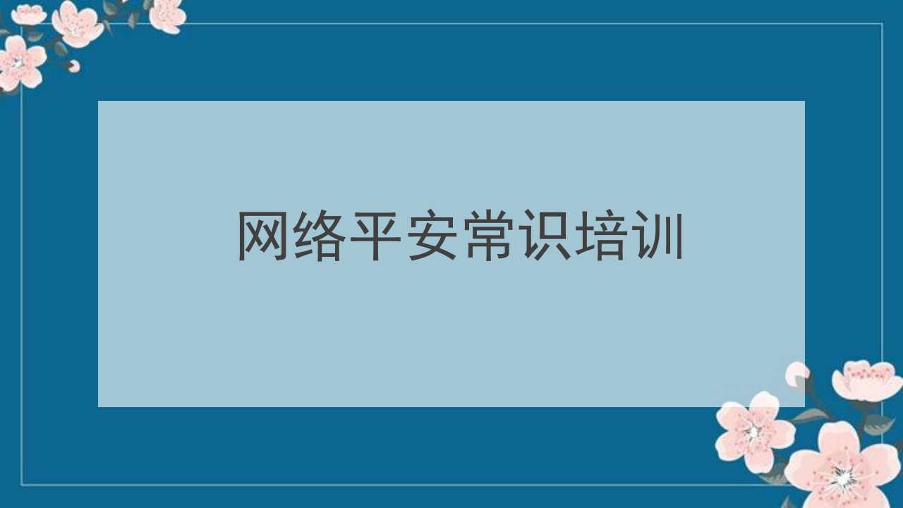 网络安全常识培训