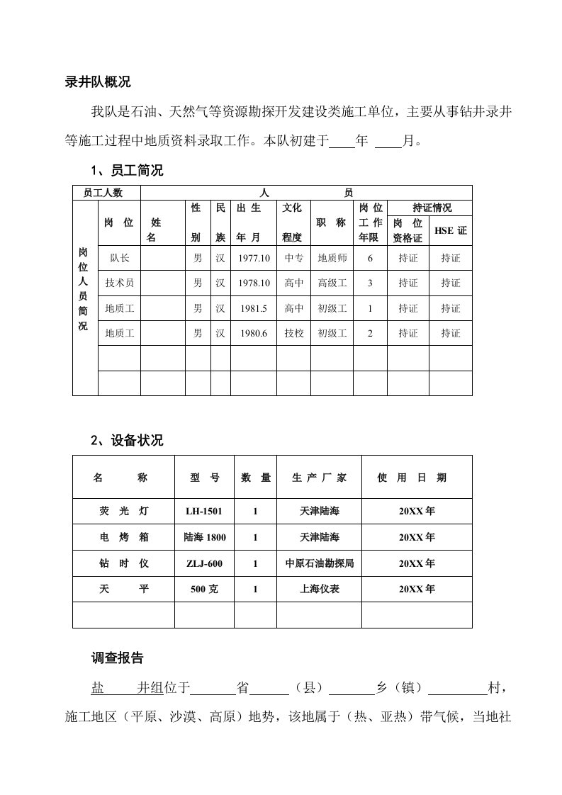 商业计划书-石油HSE计划书