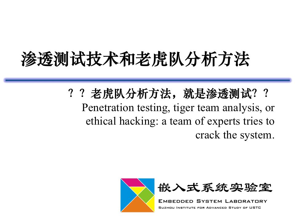 渗透测试技术和老虎队分析方法