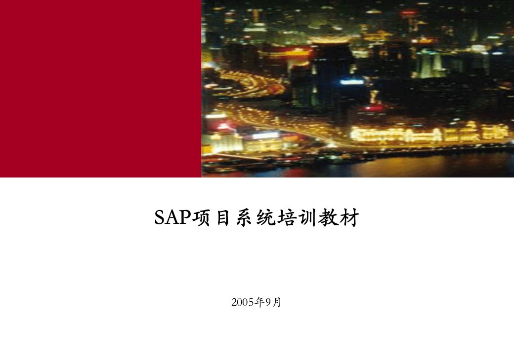 SAP项目管理培训教材