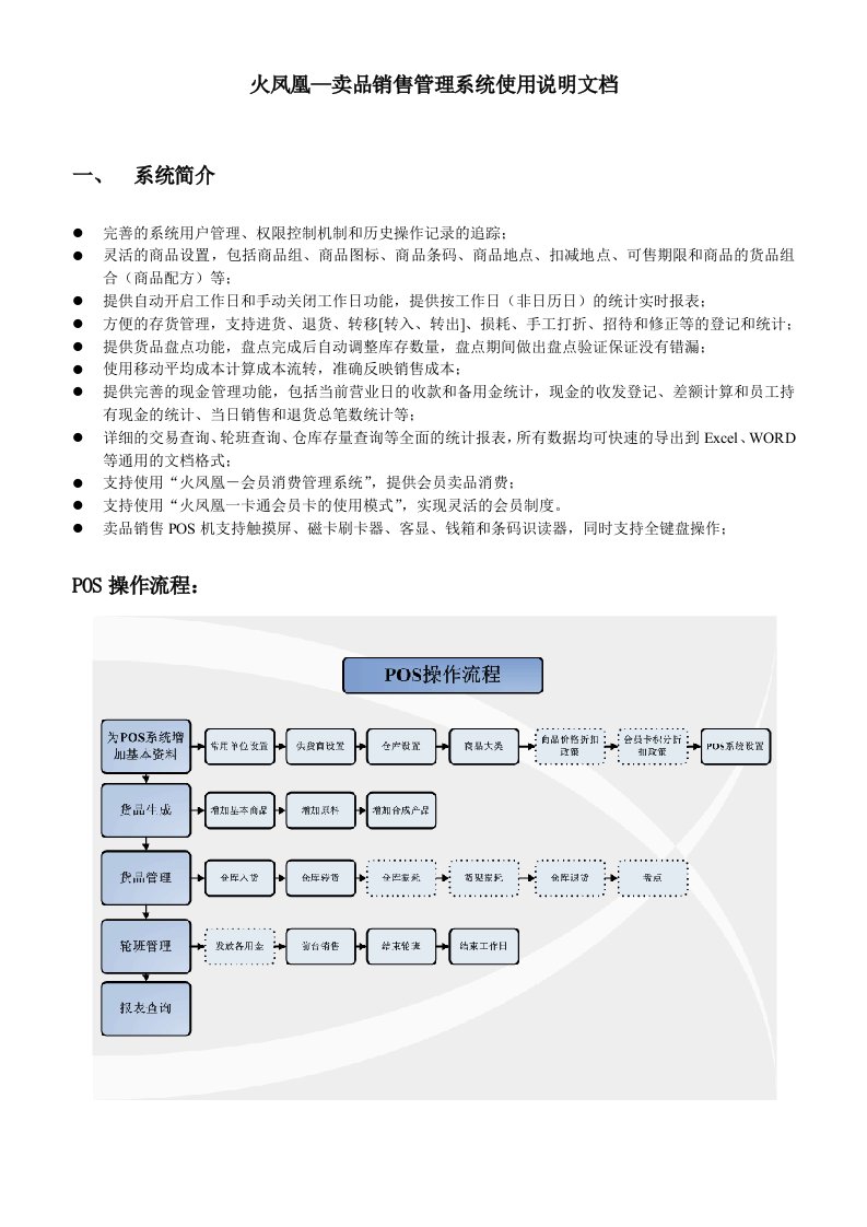 火凤凰POS说明文档