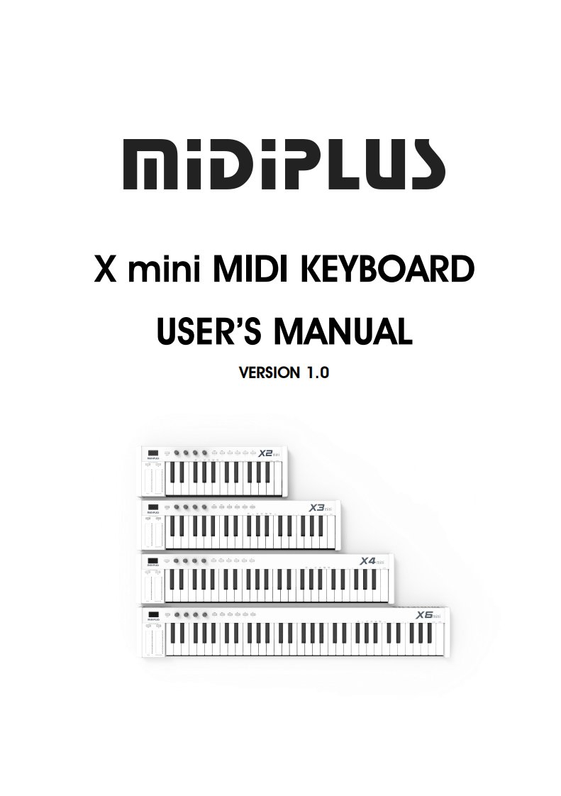 midiplus-xmini-迷你键midi键盘中文说明书