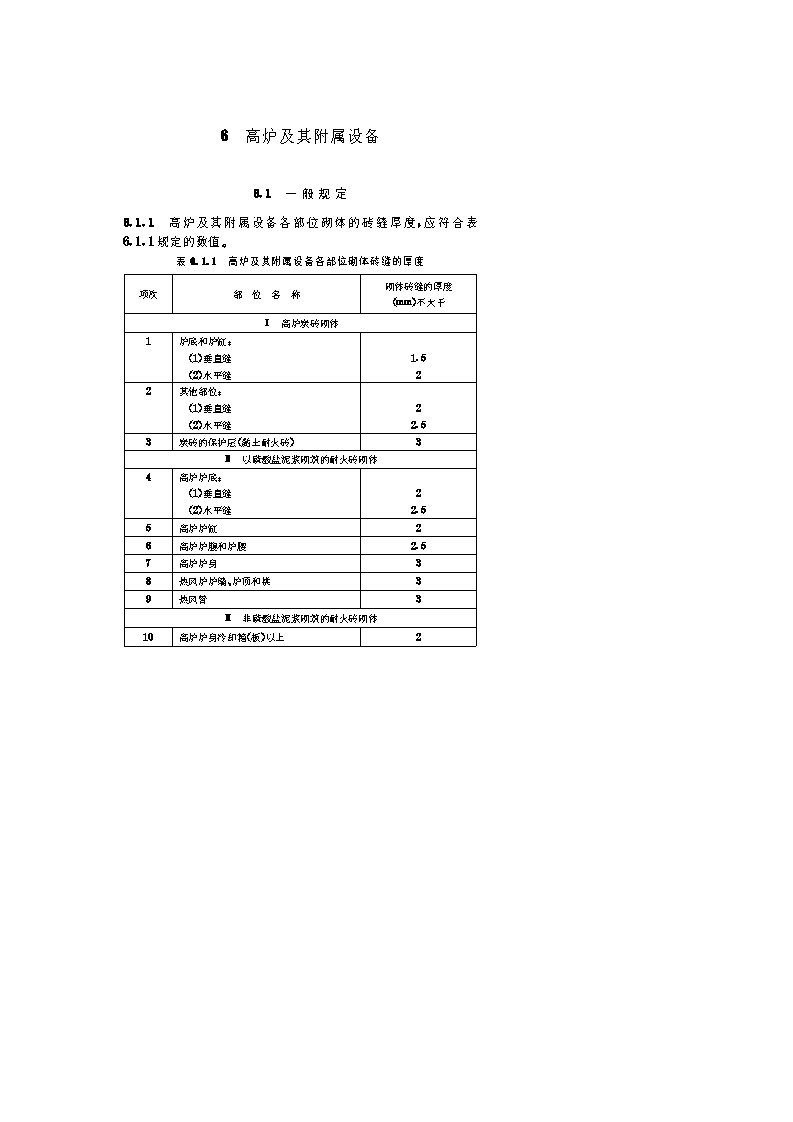 工业炉砌筑工程施工及验收规范