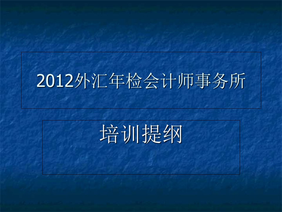 外汇年检会计师事务所