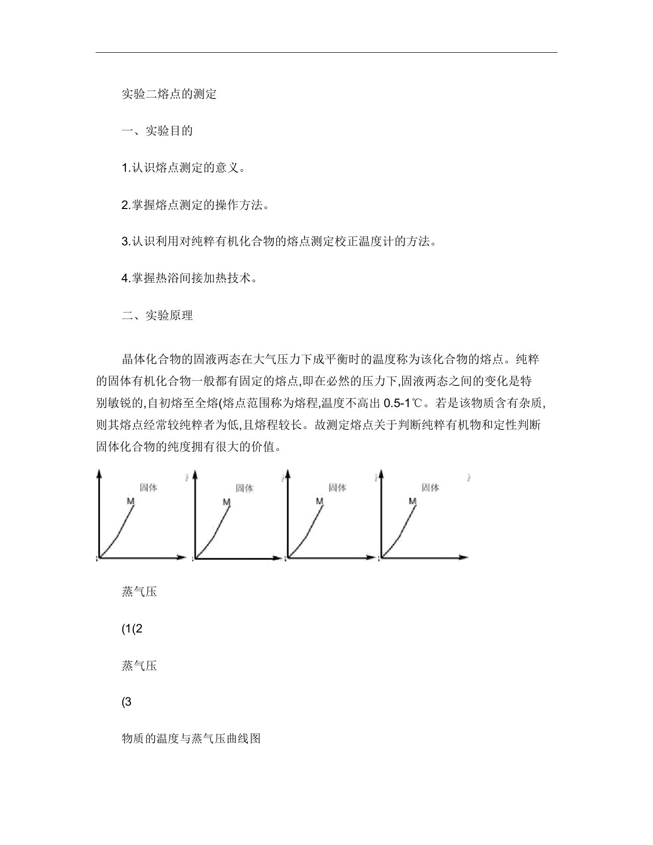 实验二熔点测定