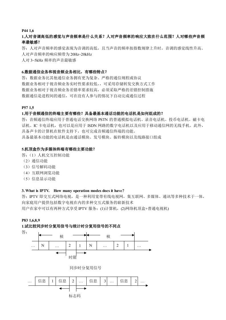 通信行业-现代通信网络作业