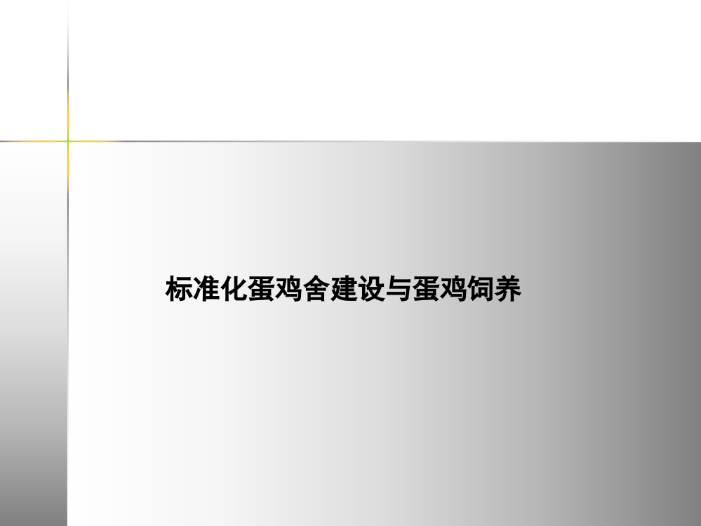 标准化蛋鸡舍建设与蛋鸡饲养