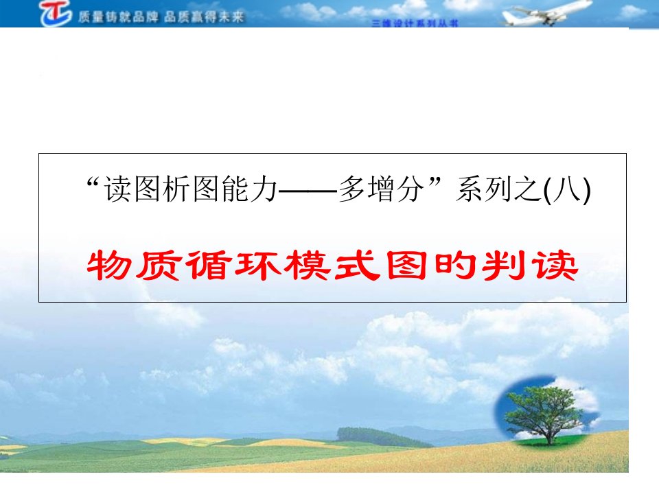 三维设计4高考地理人教一轮复习读图析图能力8物质循环模式图的判读公开课获奖课件省赛课一等奖课件