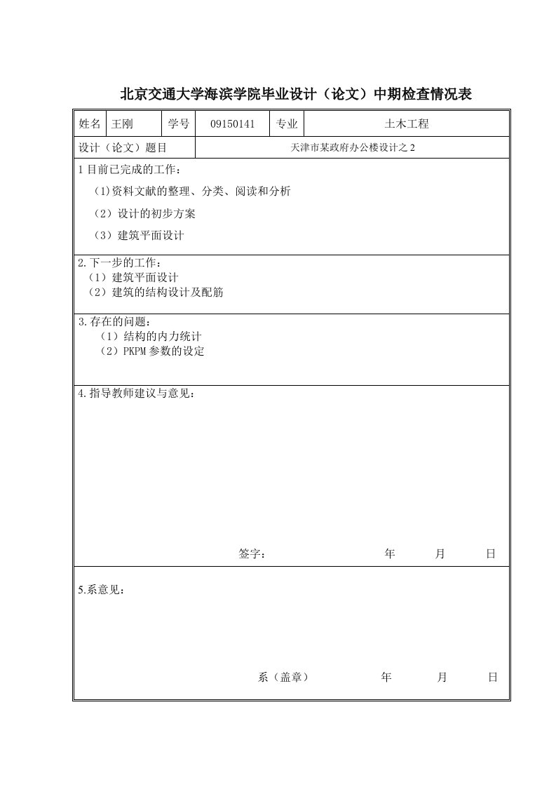 施工组织-B3中期检查情况表