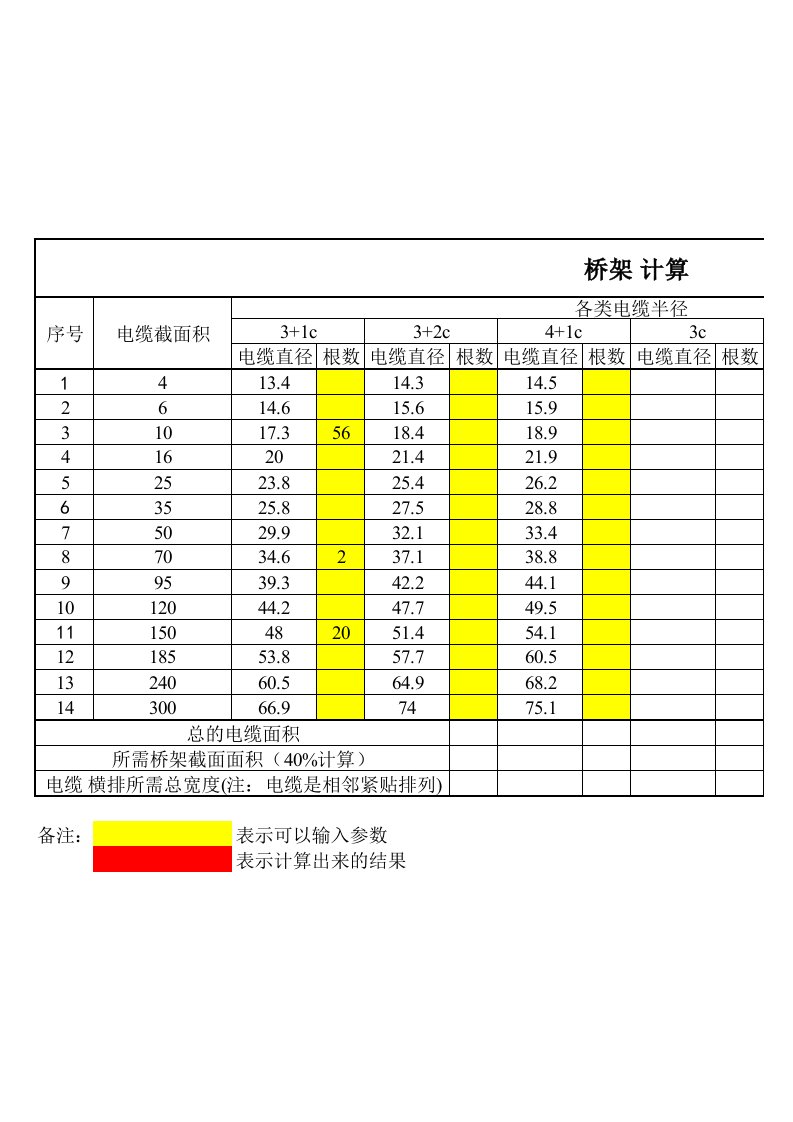 桥架容量计算.xls