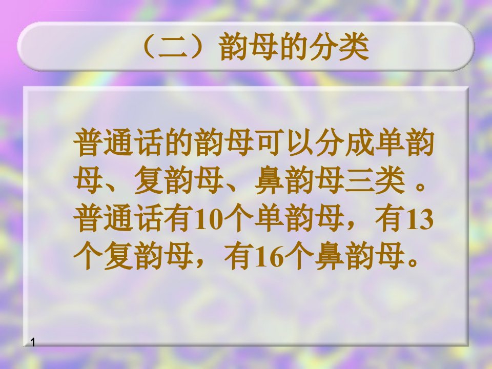 普通话韵母练习教学教材ppt课件