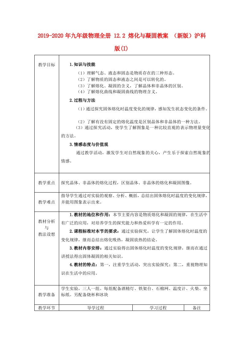 2019-2020年九年级物理全册