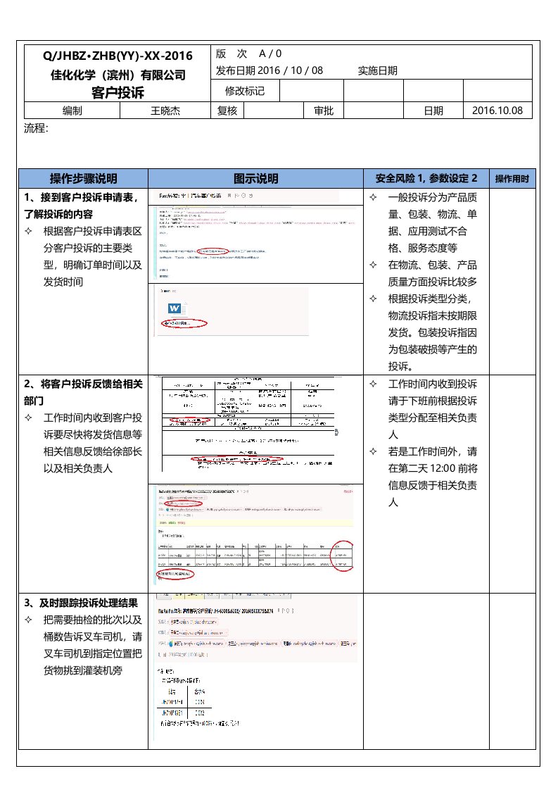 客户投诉sop