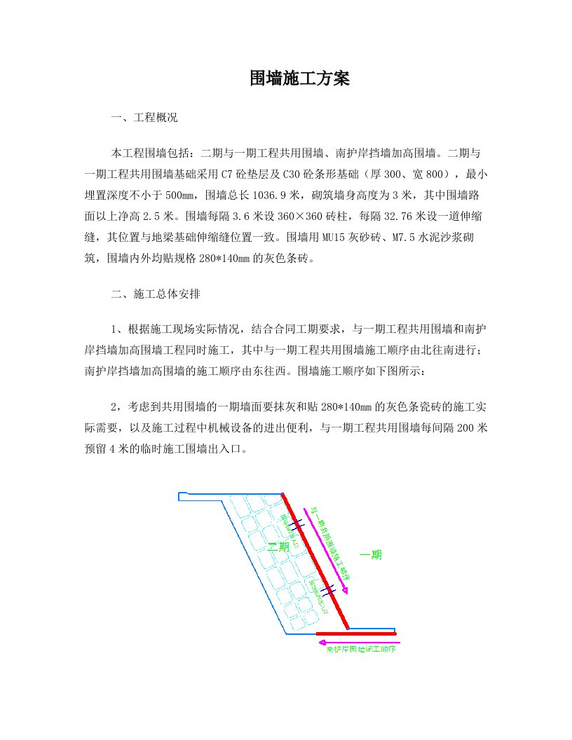 围墙施工方案n