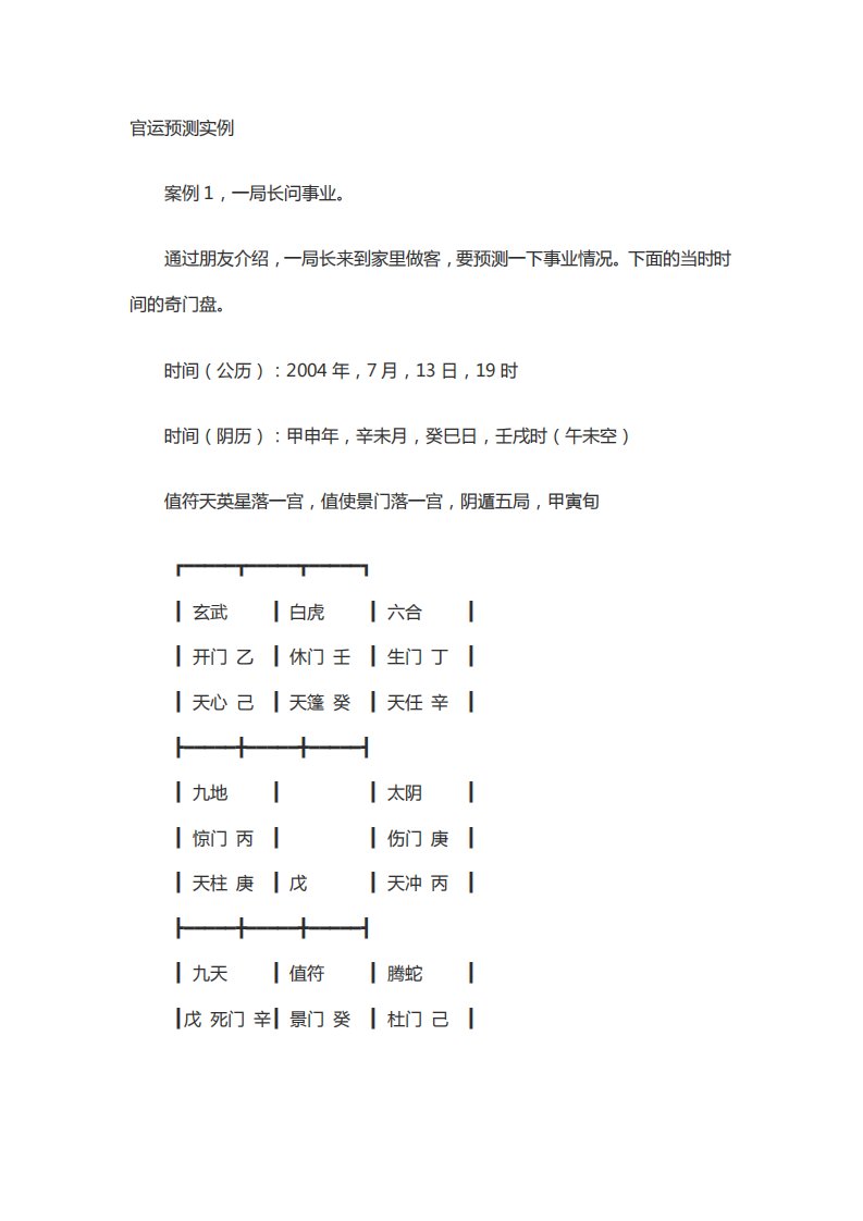 奇门三才断法实例精解