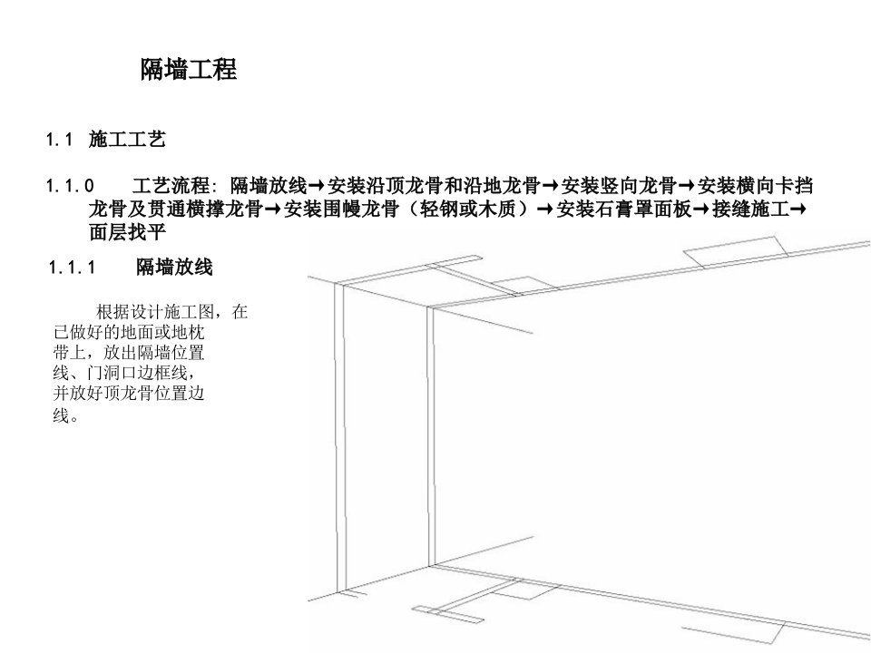 隔墙施工工艺