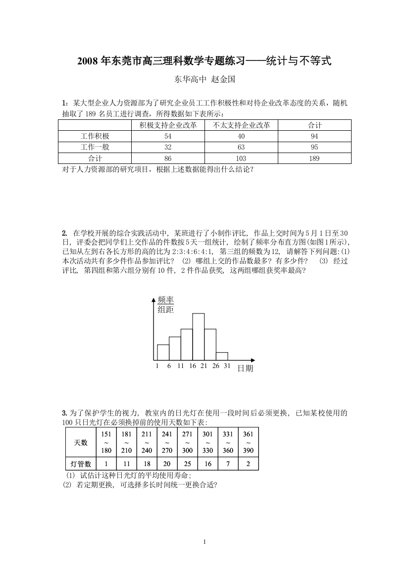 统计、不等式