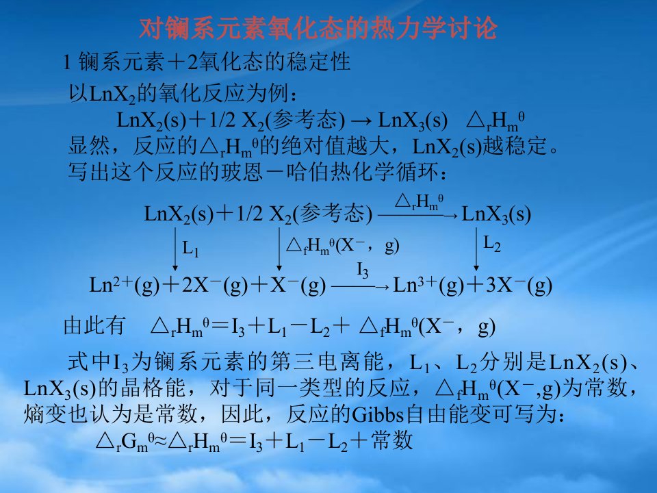 高中化学热力学复习