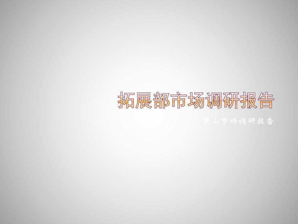 辽宁锦州黑山广场项目拓展部市场调研报告黑山市场调研部