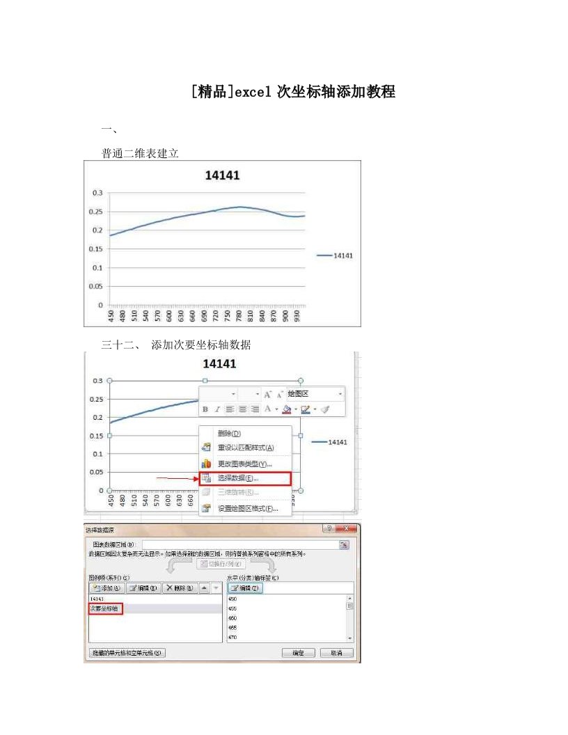 [精品]excel次坐标轴添加教程