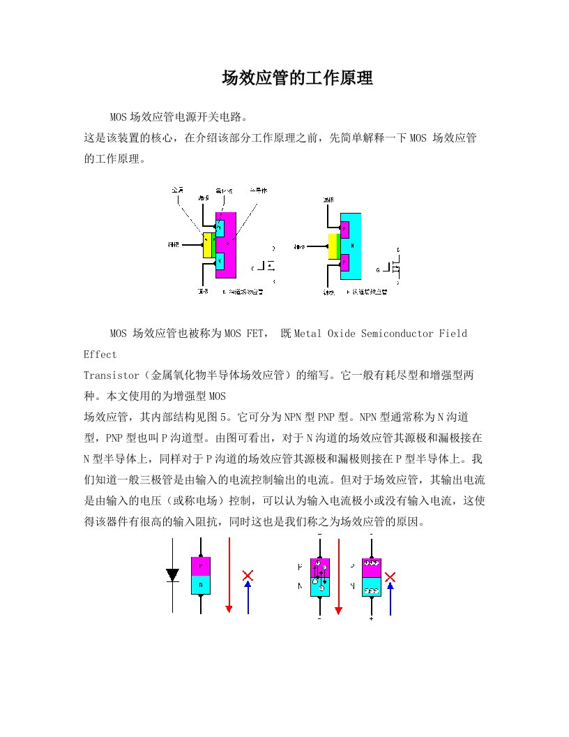 场效应管的工作原理