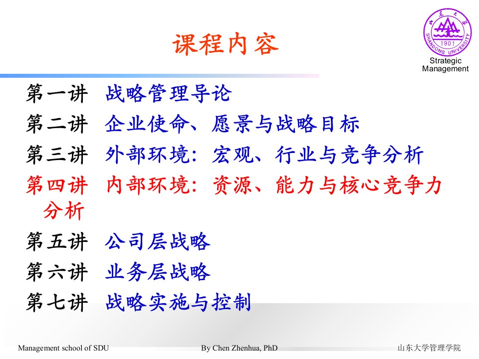 战略管理MBA4内部环境