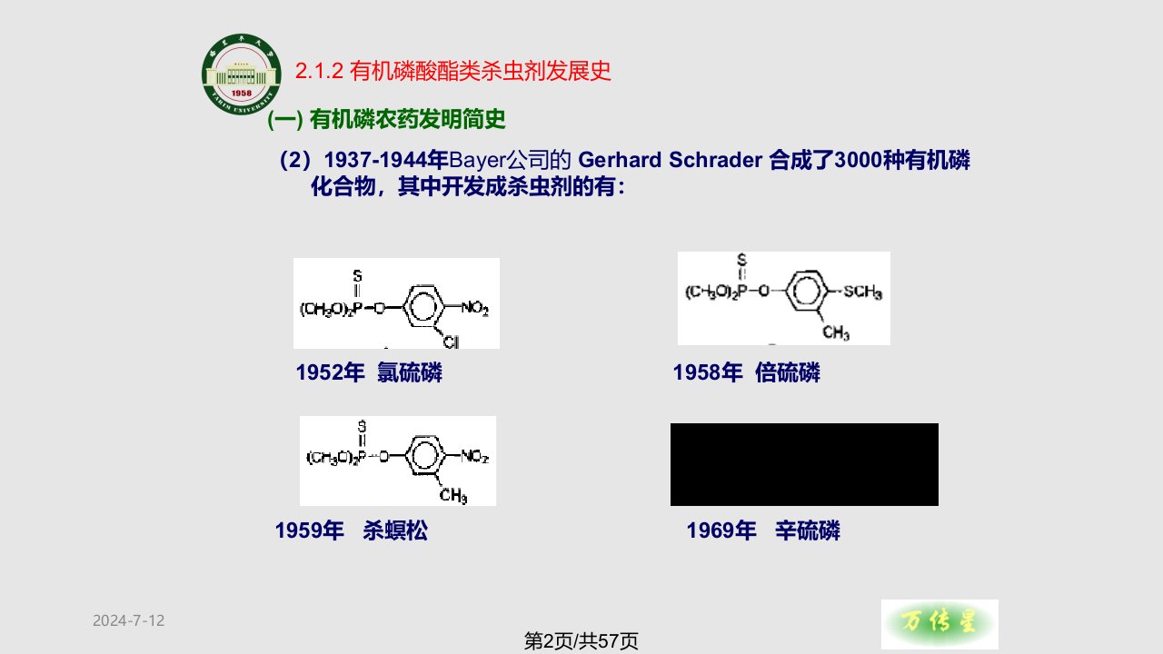 有机磷酸酯类杀虫剂