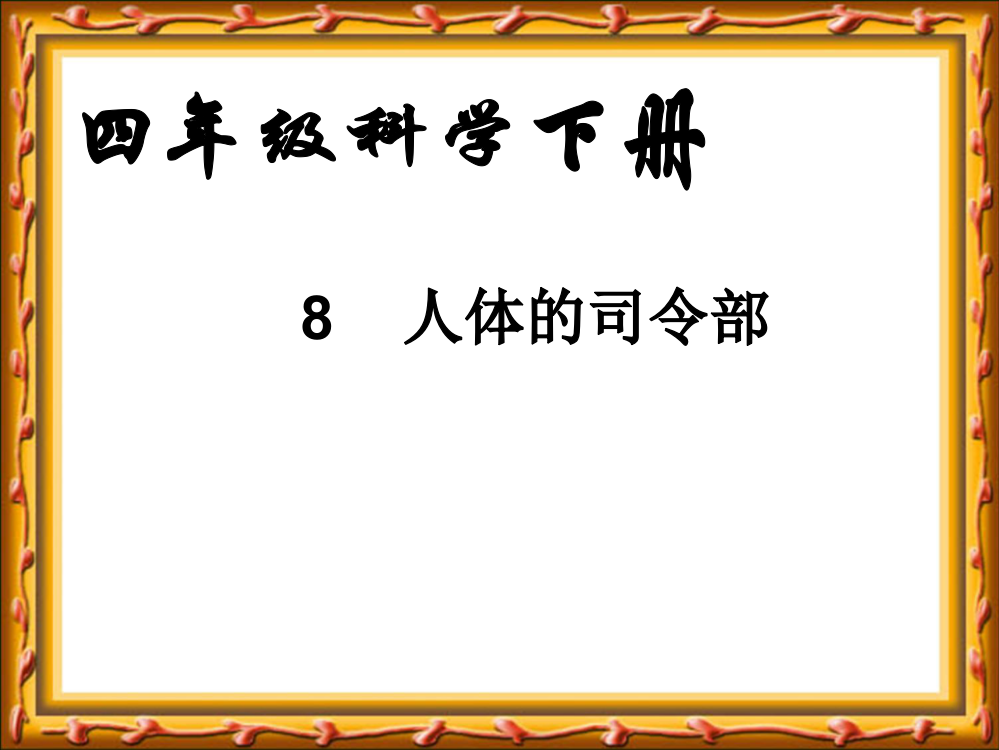 小学科学四年级下册《人体的司令部》课件