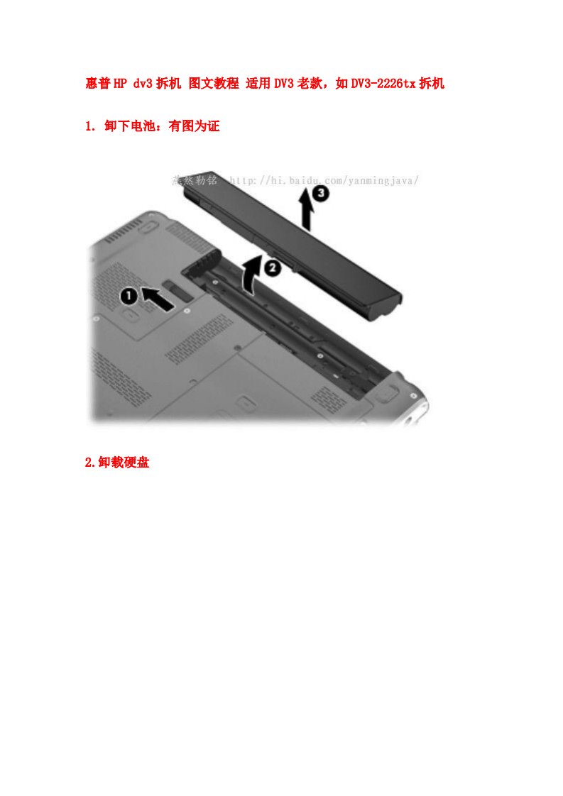 惠普HP-dv3拆机-图文教程-适用DV3老款