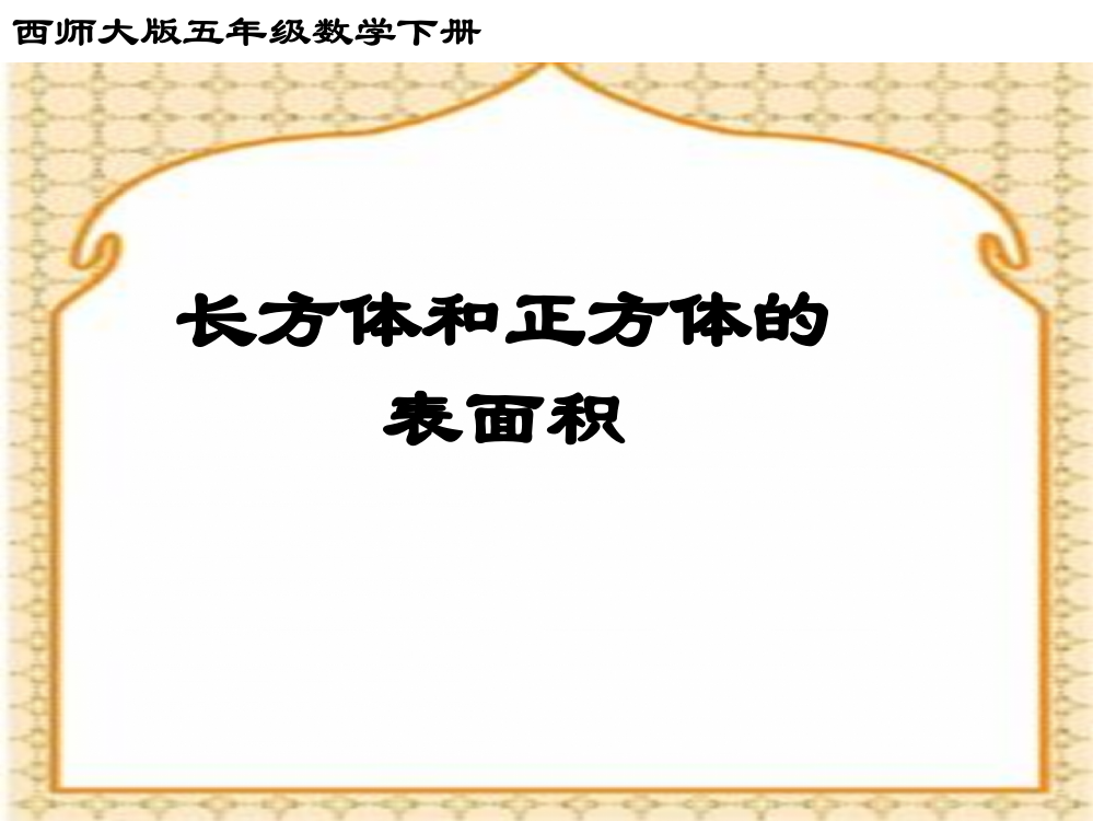 五级下册数课件－3.2《长方体、正方体的表面积》｜西师大版8