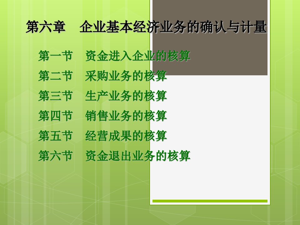 自考-企业经济统计学-第六章_企业基本经济业务的确认与