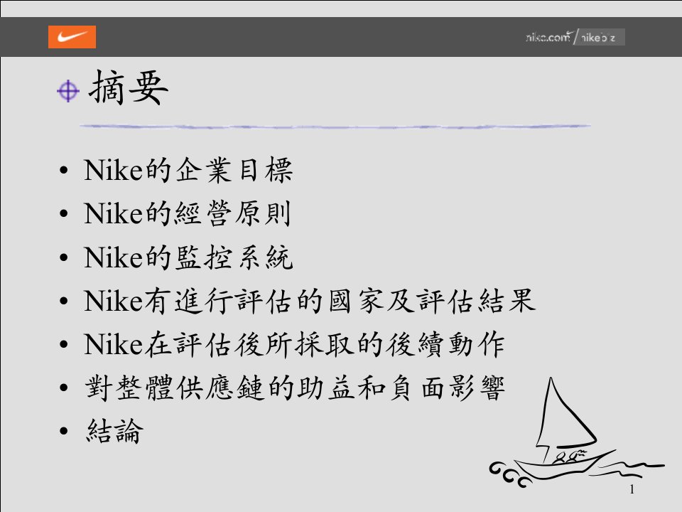 评估蓝色供应链上的实行成效以nike为例