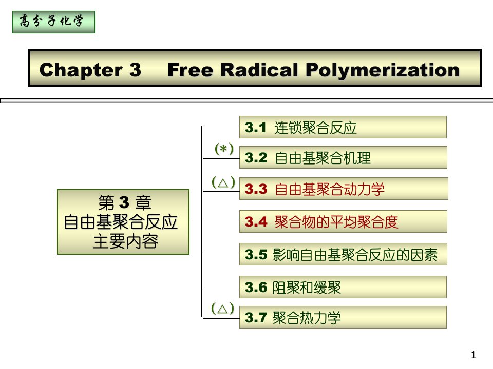 第三章自由基聚合