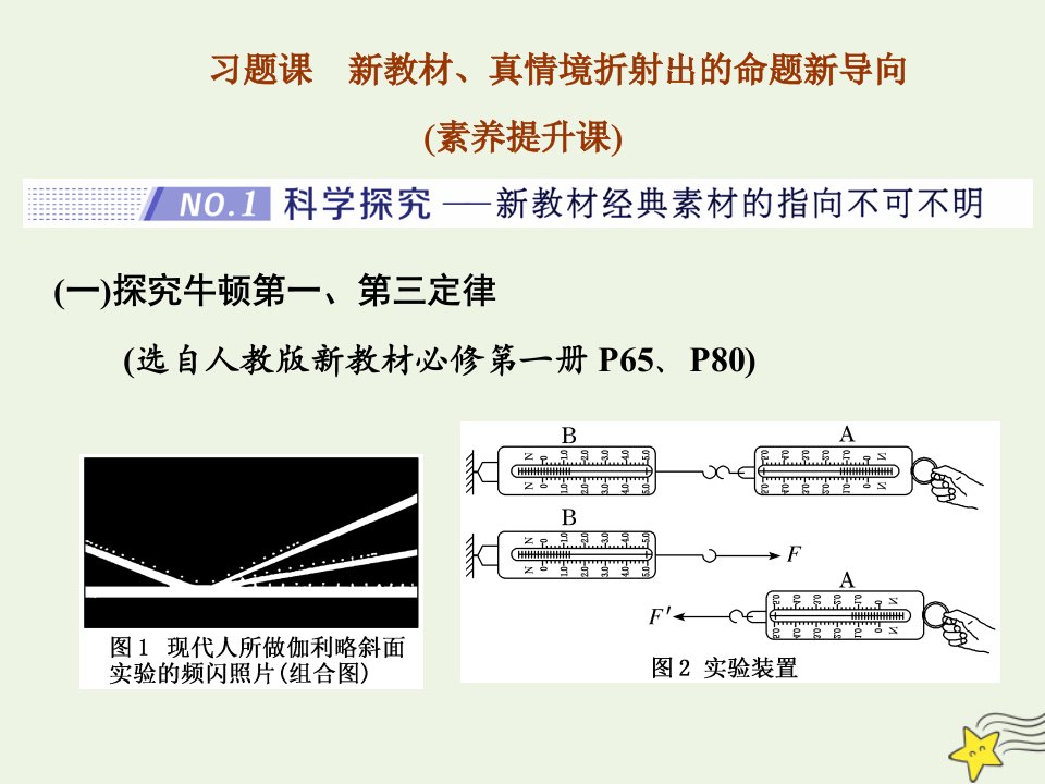 2022年高考物理一轮复习第三章牛顿运动定律习题课新教材真情境折射出的命题新导向课件新人教版