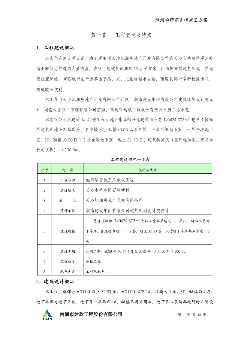 高支模施工方案