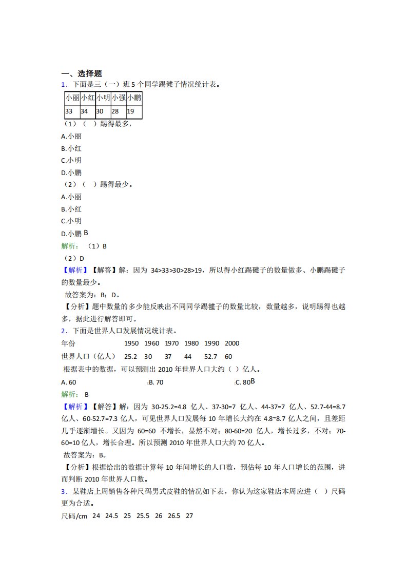 《易错题》小学数学二年级下册第一单元知识点(培优练)(1)