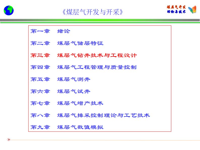 煤层气开发与开采：第三章