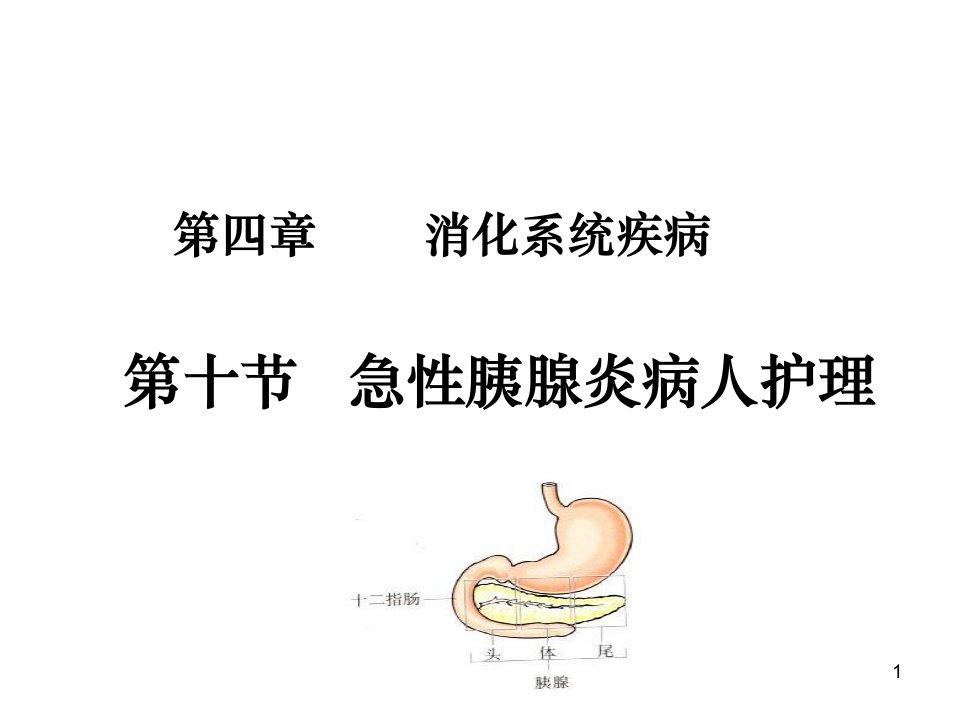 内科护理学-急性胰腺炎ppt课件