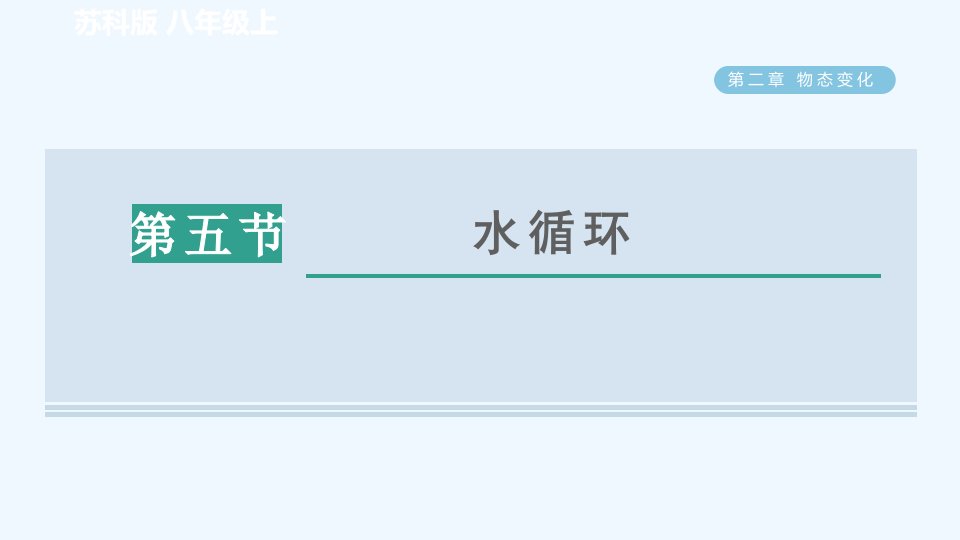 八年级物理上册第二章物态变化2.5水循环习题课件新版苏科版