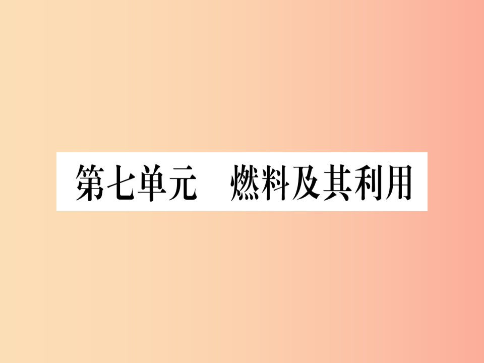 （甘肃专用）2019中考化学