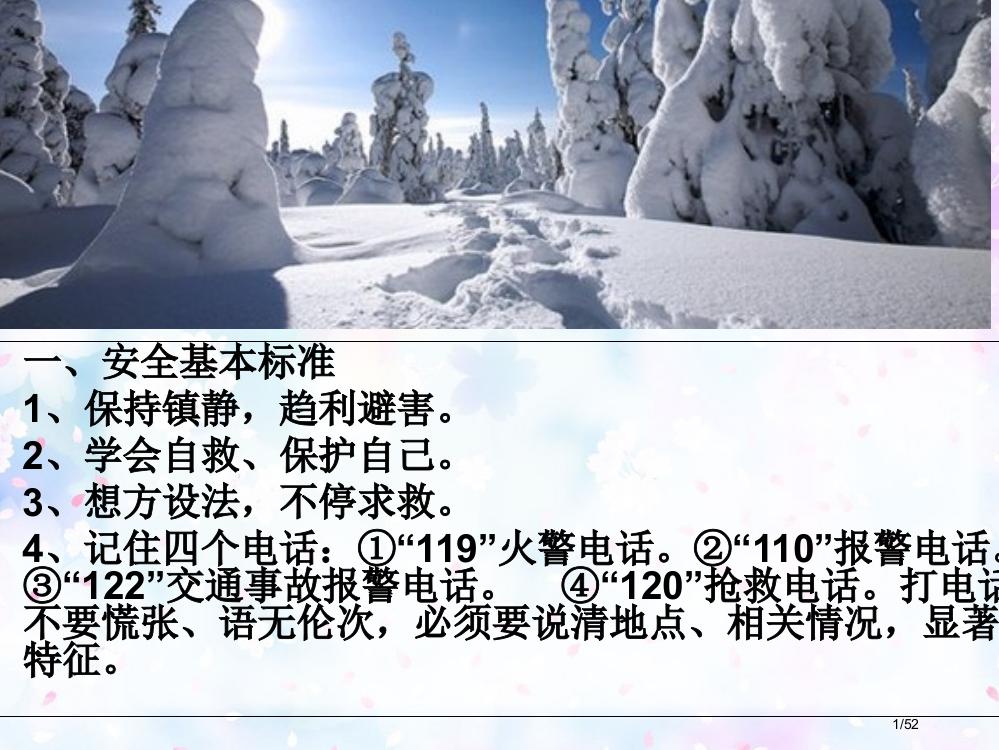 冬防安全主题班会省公开课金奖全国赛课一等奖微课获奖PPT课件