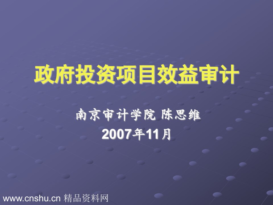 政府投资项目效益审计(PPT56页)