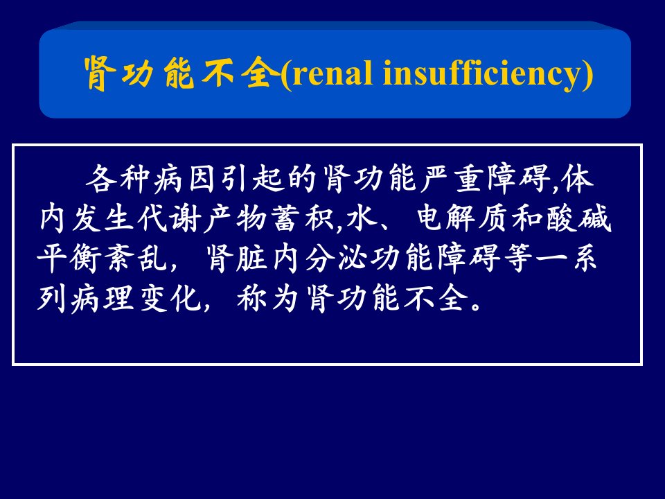 病理生理学肾功能不全精品课件