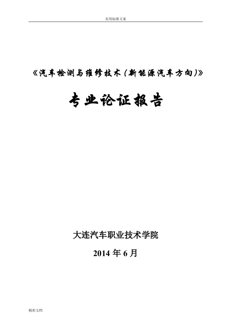 新能源专业方向论证报告材料