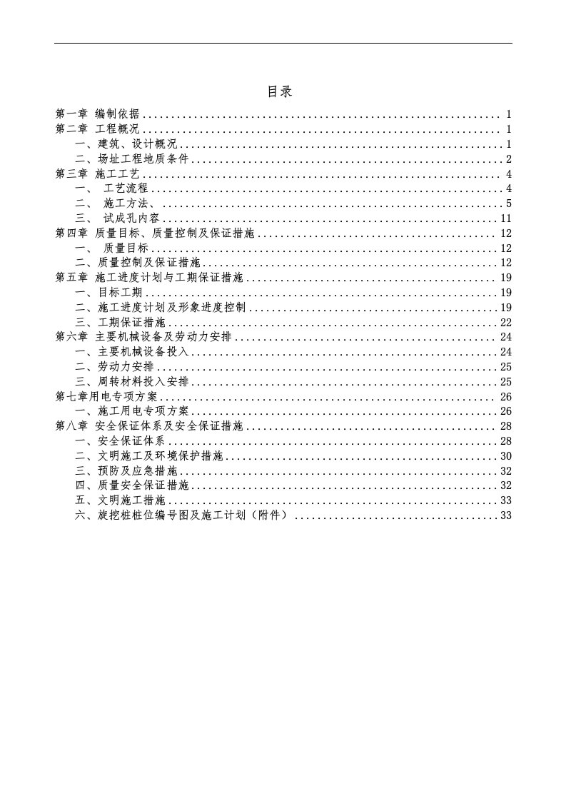 合江金田纸业旋挖桩施工方案厂前区(最终方案)