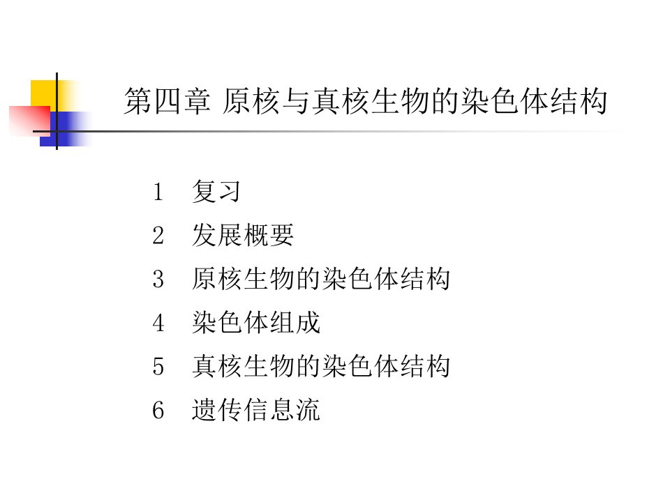 四原核与真核生物的染色体结构新课件