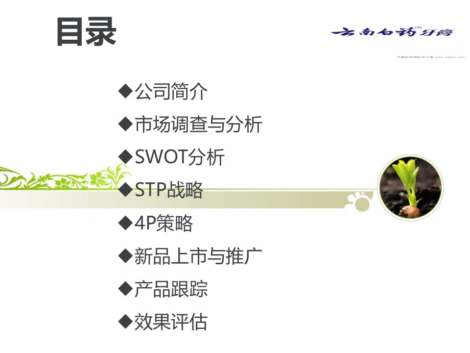 医学专题云南白药牙膏新品上市PPT精讲