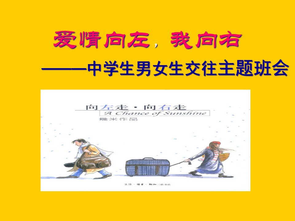 爱情向左我向右中学生男女生交往主题班会市公开课获奖课件省名师示范课获奖课件