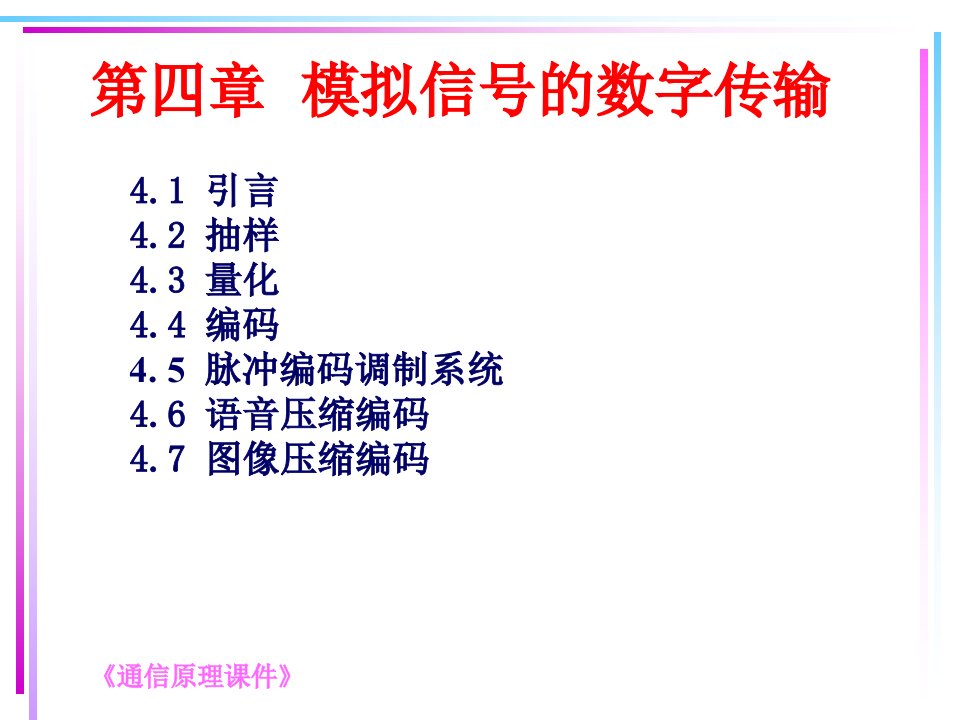 数字通信原理第四章课件